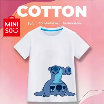 Dětské bavlněné tričko s potiskem Lilo & Stitch - různé barvy (vzor DNS 11) Barva: bílá (DSN-11), Velikost: 120