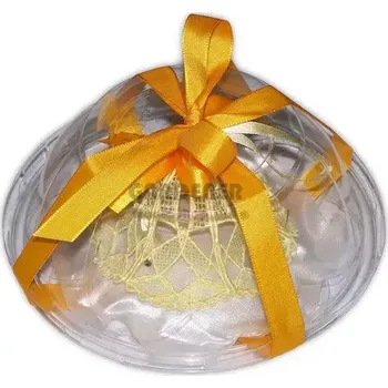 Zvonek na kolo Vyšívaný zvonek 8 smetanový BOX