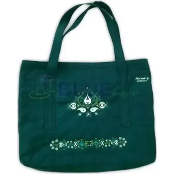 Stylová taška tmavě zelená s Moravským vzorem č.22d1