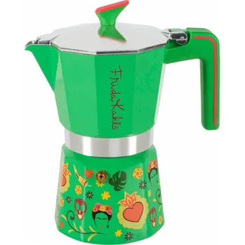 Moka konvice Pedrini 6TZ FRIDA KAHLO, grün