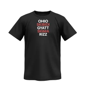 Pánské tričko Tričko Ohio Skibidi Gyatt Sigma Rizz