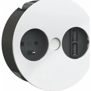 Elektrická zásuvka Elektro zásuvka Bachmann Twist 2x USB nabíječka 1x 230V matná bílá 931.232