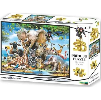 3D puzzle Puzzle 3D - Afrika úsměv 63 dílků