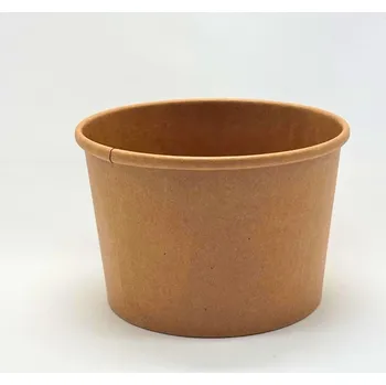 Jednorázové nádobí Wepack Miska papírová hnědá na polévku 610ml - 20 bal x 25 ks