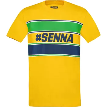 Pánské tričko Ayrton Senna pánské tričko # SENNA žluté Velikost: XL