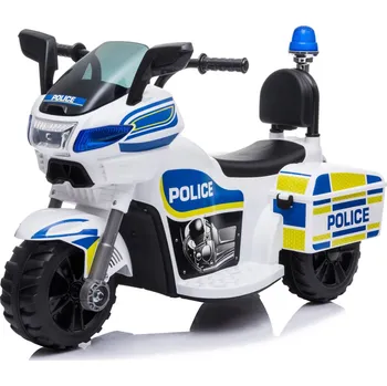Dětské elektrovozidlo CHIPOLINO Elektrická motorka Police White