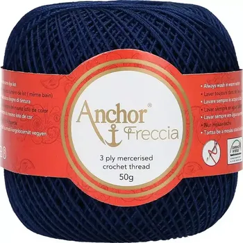 Příze Anchor Freccia 12 - 150 Námořnická modrá (Háčkovací příze Anchor Freccia 12 - 150 Námořnická modrá)