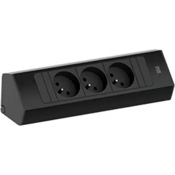Elektrická zásuvka Zásuvková lišta Bachmann Casia 2 krátká - černá Konfigurace elektrozásuvky: 3x230V