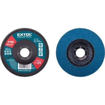 Brusný kotouč EXTOL INDUSTRIAL Extol Premium 8803430 kotouč lamelový šikmý zirkonový, P100, O 125mm