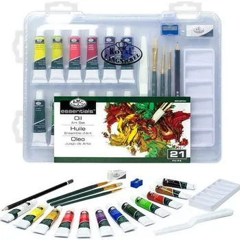 Olejová barva Royal & Langnickel Sada olejových barev Essentials v kufříku / 21 dílná