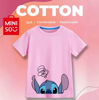 Dívčí tričko Dětské bavlněné tričko s potiskem Lilo & Stitch - různé barvy (vzor DNS 14) Barva: růžová (DSN-14), Velikost: 100