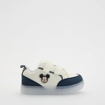 Chlapecké tenisky Reserved - Boty se svítící podrážkou Mickey Mouse - krémová - 062EF-01X - 062EF-01X-225