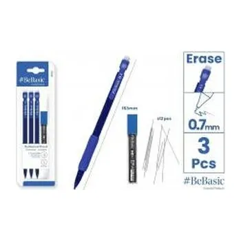 Ołówek automatyczny HB 0.7mm 3szt + rysiki