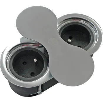 Elektrická zásuvka IN-LIGHT Elektro zásuvka EIGHT 2x 230V nerez