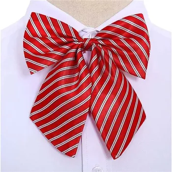 Motýlek Elegantní dámský motýlek z hedvábí s pruhy | Dámská mašle na krk - M