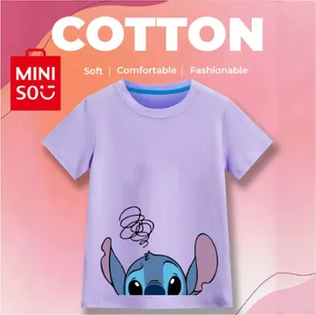 Dívčí tričko Dětské bavlněné tričko s potiskem Lilo & Stitch - různé barvy (vzor DNS 14) Barva: fialová (DSN-14), Velikost: 110