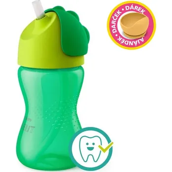 dětská jídelní sada PHILIPS AVENT hrneček s ohebným brčkem 300 ml chlapec+dárek PETITE&MARS Miska 6m+