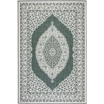 Koberec Kusový koberec Gemini 106025 zelený, oboustranný – na ven i na doma 80x150 cm