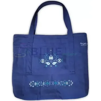 Stylová taška modrá s Moravským vzorem č.22d1