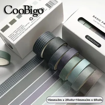 Sada jednobarevných washi pásek - J