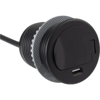 Elektrická zásuvka IN-LIGHT Vestavná zásuvka SINGLE 1x 230V a 1x USB nabíječka černá