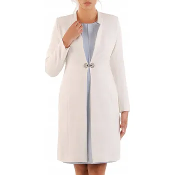 Dámský kabát Carla Moreno dámský kabát bílý klasický bez kapuce velikost 50