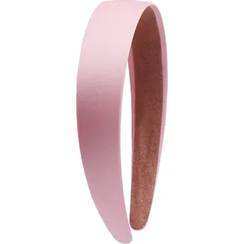 Čelenka Široká saténová čelenka na vlasy pro ženy | saténová čelenka, dámské stylové doplňky - růžovošedá