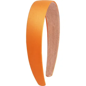 Čelenka Široká saténová čelenka na vlasy pro ženy | saténová čelenka, dámské stylové doplňky - Oranžová