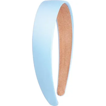 Čelenka Široká saténová čelenka na vlasy pro ženy | saténová čelenka, dámské stylové doplňky - Modrá