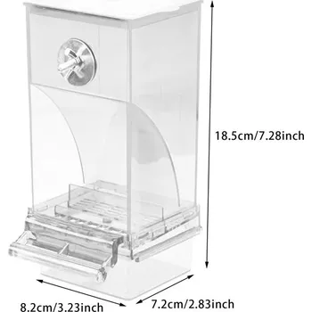 Krmítko pro ptáka Automatické krmítko pro ptactvo bez nepořádku | dávkovač krmiva, krmítko pro ptáky - Průhledná