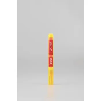 Výtvarná barva DARWI LEATHER fixy na kůži a koženku - Tmavě žlutá 6 ml