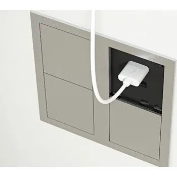 Elektrická zásuvka VersaLogic Elektro zásuvka VersaHIT Dual s USB nabíječkou A+C nerez