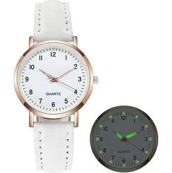 Hodinky Svítící luxusní dámské hodinky - Bílá