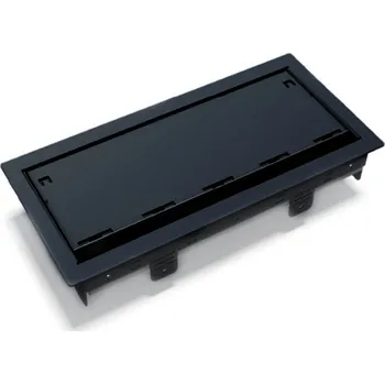 Elektrická zásuvka IBConnect Vestavný výklopný rám INBOX INDIVIDUAL černý - 4 pozice