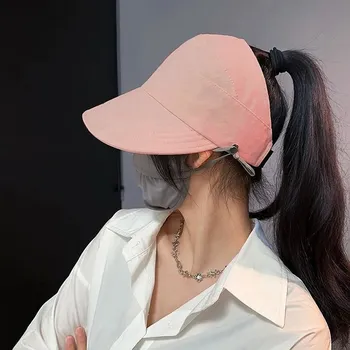 Klobouk Letní dámský klobouk skládací UV ochrana | sluneční klobouk, ochrana před sluncem - Růžová