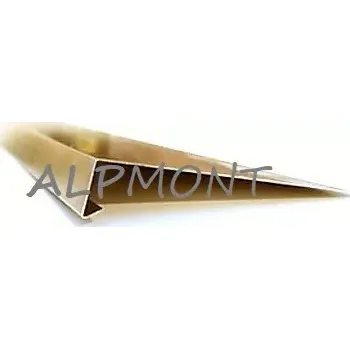 Střešní lemovaní Okapnice klasik Měď Cu dl.2m (Parametry: rozvinutá šíře - 125,167,200,250,333mm , délka 2mb)