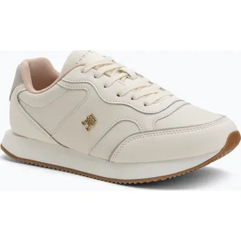 Dámské tenisky Dámské boty Tommy Hilfiger Leather Runner ivory petal/newsprin