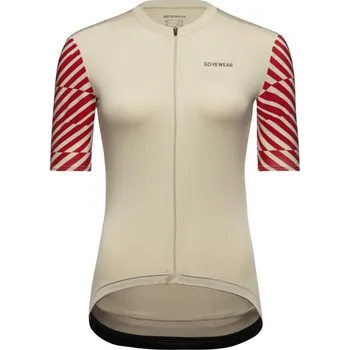cyklistický dres Dres Gore Swiftride Optical dámské krátký tech beige-utility red