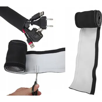 Organizace kabelů ORGANIZÉR pružný na KABELY suchý zip pásek 200 cm