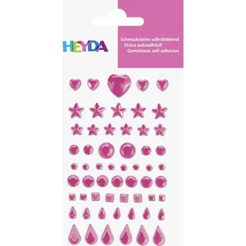 HEYDA dekorační smolepicí kamínky - růžové