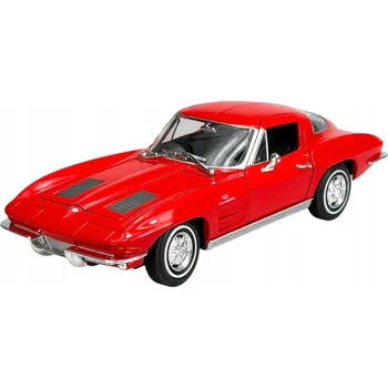 autíčko WELLY 1963 CHEVROLET CORVETTE ČERVENÝ 1:24 NOVÝ KOVOVÝ MODEL 24073