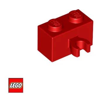 Stavebnice LEGO LEGO® Dílky LEGO Kostka 1x2 S klipem (30237b) Barva: Červená 30237b