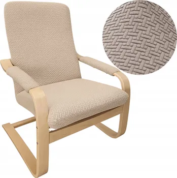 Napínací potah Potah na křeslo Domidekor béžový