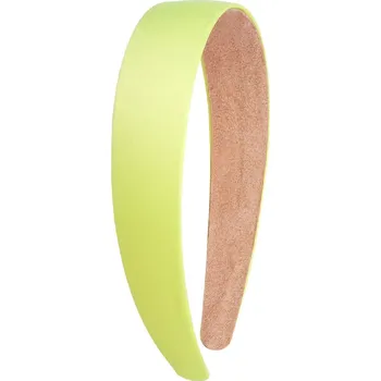 Čelenka Široká saténová čelenka na vlasy pro ženy | saténová čelenka, dámské stylové doplňky - žlutá