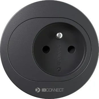 Elektrická zásuvka IBConnect Elektro zásuvka Atom matná černá - různé konfigurace Konfigurace elektrozásuvky: 1x230V