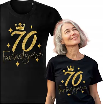 Dámské tričko TRIČKO TRIČKO K 70. NAROZENINÁM VTIPNÝ DÁREK PRO ŽENU VELKÉ