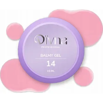 Lak na nehty DIVNA Balmy Gel 14 gel v kelímku s konzistencí báze 15 ml na nehty