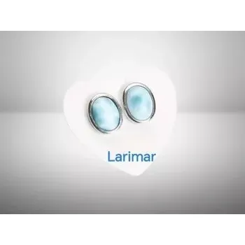 Náušnice Larimar náušnice oválky 6x8 mm – luxusní šperk z oceli