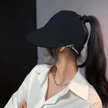 Klobouk Letní dámský klobouk skládací UV ochrana | sluneční klobouk, ochrana před sluncem - černá