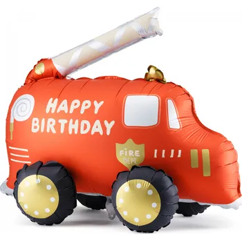 Balónek Fóliový balónek hasičské auto 67x53 cm – narozeninová dekorace